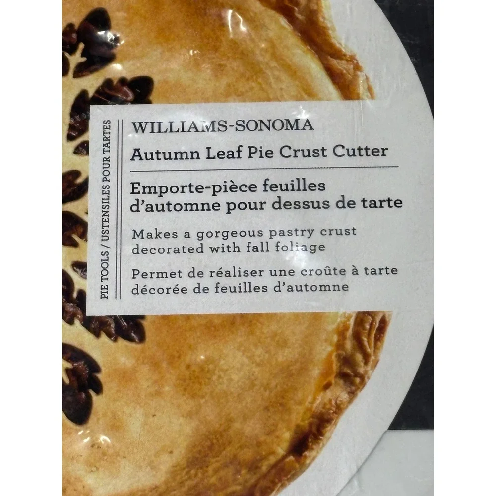 Williams-Sonoma Autumn Leaf Pie Crust Cutter Fall Lattice Top Tool 3560120 NEW